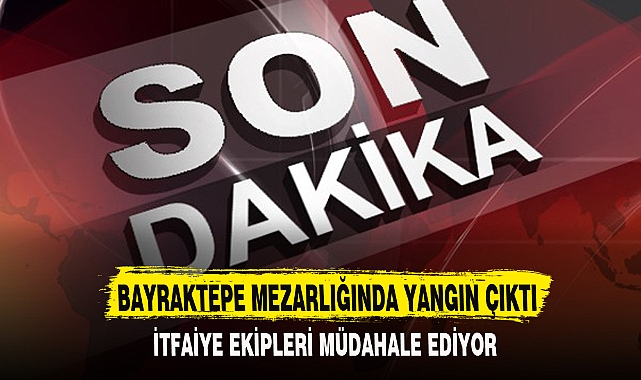 BAYRAKTEPE MEZARLIĞINDA YANGIN ÇIKTI