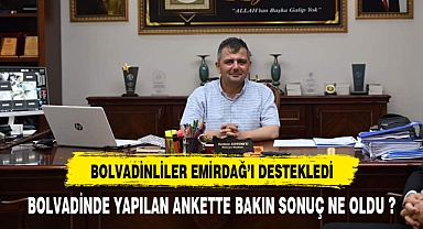 BOLVADİNDE ANKET SONUÇLARI EMİRDAĞ DEDİ