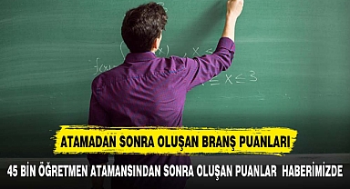 Boş kontenjanlara 581 öğretmen ataması sonrasında oluşan taban puanlar
