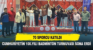 CUMHURİYETİN 100.YILI BADMİNTON TURNUVASI SONA ERDİ