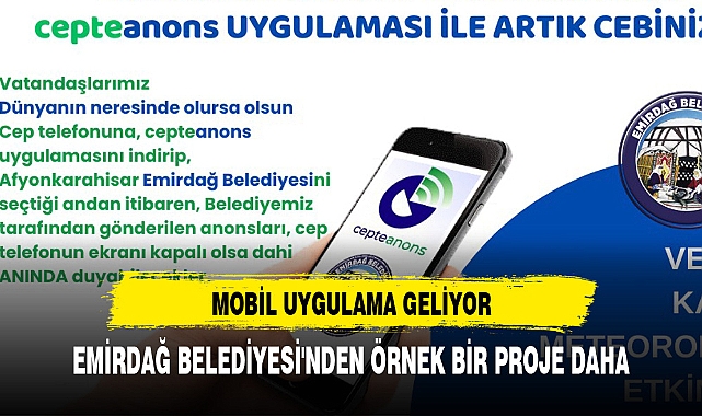 EMİRDAĞ BELEDİYESİ'NDEN ÖRNEK BİR PROJE DAHA