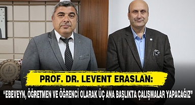 ERASLAN: “EBEVEYN, ÖĞRETMEN VE ÖĞRENCİ OLARAK ÜÇ ANA BAŞLIKTA ÇALIŞMALAR YAPACAĞIZ”