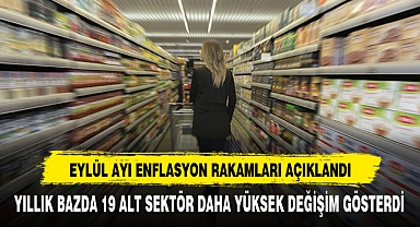EYLÜL AYI ENFLASYON RAKAMLARI AÇIKLANDI