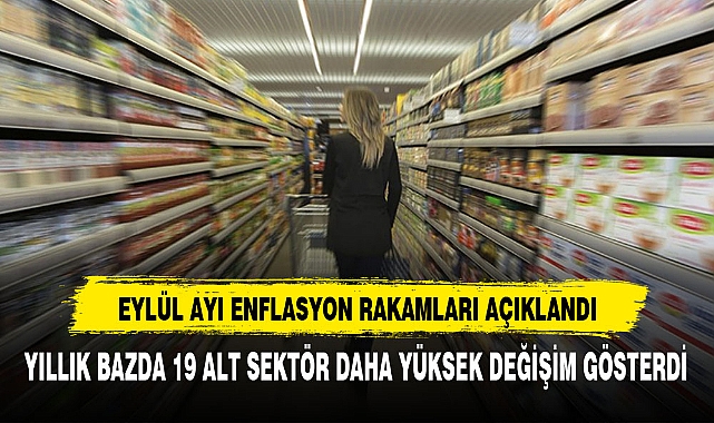EYLÜL AYI ENFLASYON RAKAMLARI AÇIKLANDI