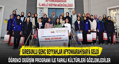 GİRESUNLU GENÇ SEYYAHLAR AFYONKARAHİSAR’A GELDİ