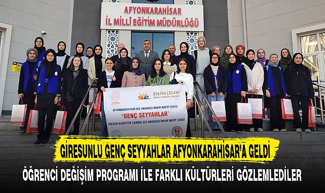 GİRESUNLU GENÇ SEYYAHLAR AFYONKARAHİSAR’A GELDİ
