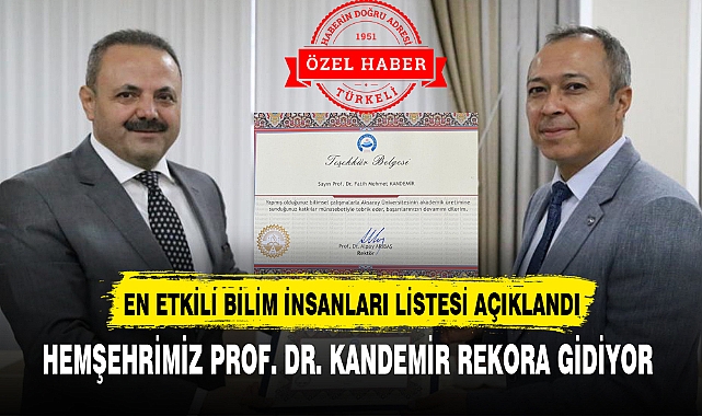 HEMŞEHRİMİZ PROF. DR. KANDEMİR REKORA GİDİYOR