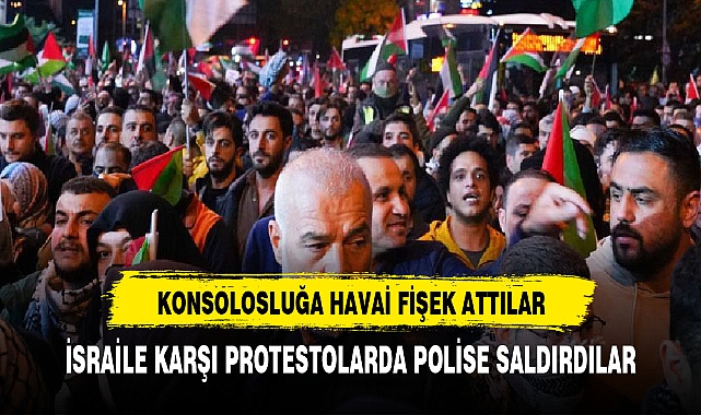 İSRAİL PROTESTOLARINDA POLİSE SALDIRDILAR