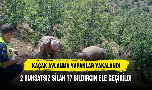 JANDARMA YASA DIŞI AVCILIK YAPAN ŞAHISLARI YAKALADI