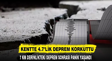 KENTTE 4.7’LİK DEPREM KORKUTTU