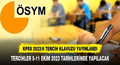 KPSS 2023 /6 TERCİH KLAVUZU YAYINLANDI