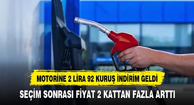 MOTORİNE 2 LİRA 92 KURUŞ İNDİRİM GELDİ
