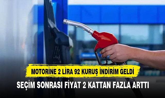 MOTORİNE 2 LİRA 92 KURUŞ İNDİRİM GELDİ