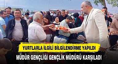 MÜDÜR GENÇLİĞİ GENÇLİK MÜDÜRÜ KARŞILADI