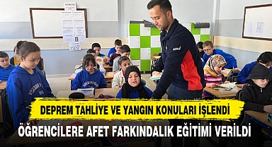 ÖĞRENCİLERE AFET FARKINDALIK EĞİTİMİ VERİLDİ