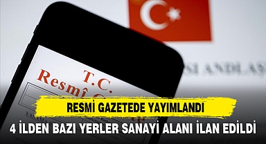 RESMİ GAZETEDE YAYIMLANDI