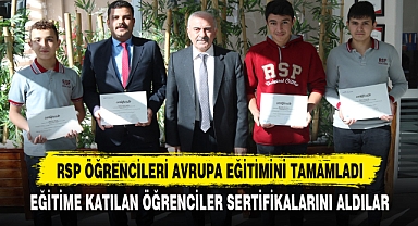 RSP ÖĞRENCİLERİ AVRUPA EĞİTİMİNİ TAMAMLADI