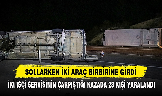 SOLLARKEN İKİ ARAÇ BİRBİRİNE GİRDİ