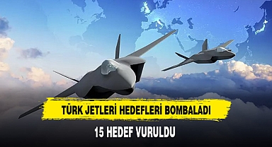 Suriye'nin kuzeyindeki 15 terör hedefi hava harekatlarıyla vuruldu