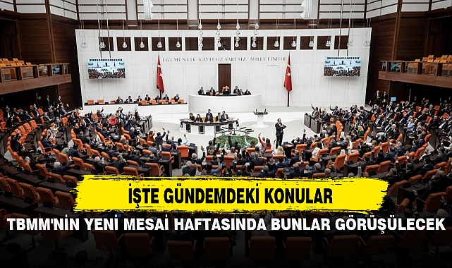 TBMM'NİN YENİ MESAİ HAFTASINDA BUNLAR GÖRÜŞÜLECEK