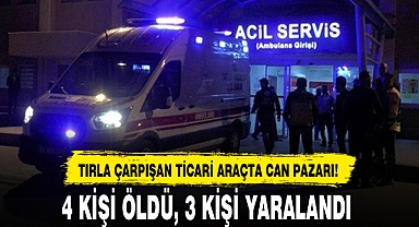 TIRLA ÇARPIŞAN ARAÇTA 4 KİŞİ ÖLDÜ