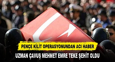 Uzman Çavuş. Mehmet Emre Teke şehit oldu