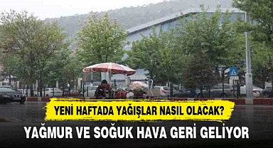 YAĞMUR VE SOĞUK HAVA GERİ GELİYOR