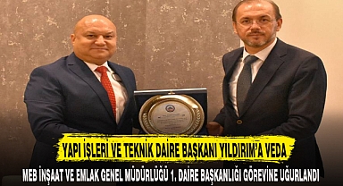 YAPI İŞLERİ VE TEKNİK DAİRE BAŞKANI YILDIRIM’A VEDA