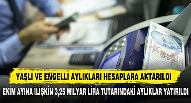 YAŞLI VE ENGELLİ AYLIKLARI HESAPLARA AKTARILDI