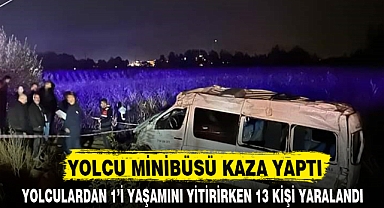 YOLCU MİNİBÜSÜ KAZA YAPTI