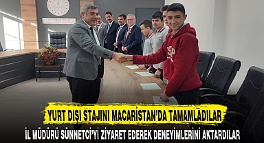 YURT DIŞI STAJINI MACARİSTAN’DA TAMAMLADILAR