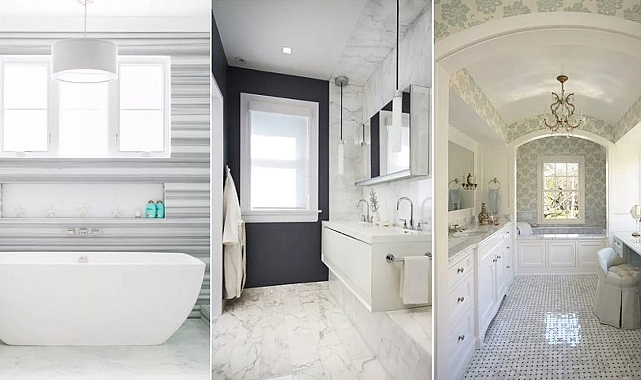 16 farklı mermer banyo dekorasyon modeli