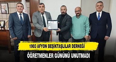 1903 AFYON BEŞİKTAŞLILAR DERNEĞİ ÖĞRETMENLER GÜNÜNÜ UNUTMADI