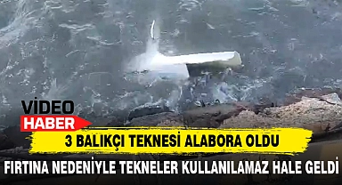 3 Balıkçı Teknesi Alabora Oldu