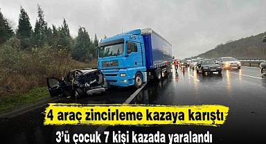 4 araç zincirleme kazaya karıştı