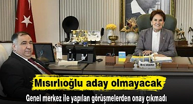 Mısırlıoğlu aday olmayacak