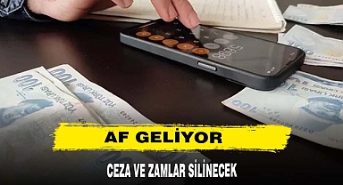 AF GELİYOR, CEZA VE BORÇLAR SİLİNECEK