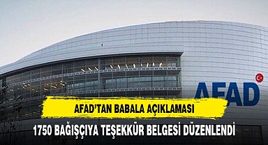 AFAD'tan Babala açıklaması