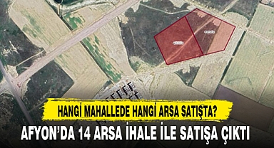 AFYON'DA 14 ARSA İHALE İLE SATIŞA ÇIKTI