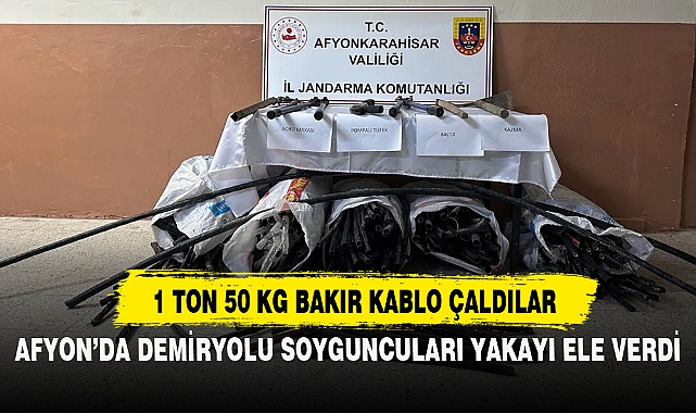 Afyon'da demiryolu soyguncuları yakayı ele verdi