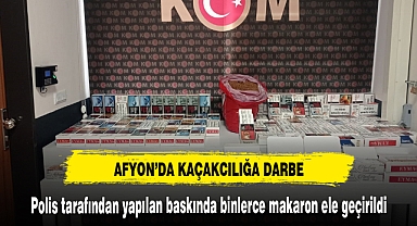Afyon'da kaçakcılığa darbe