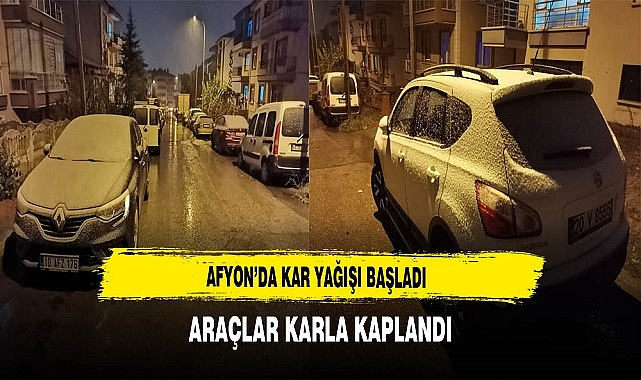 Afyon'da Kar Yağışı Başladı