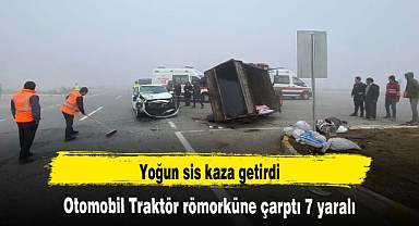 Afyon'da yoğun sis kaza getirdi 7 yaralı