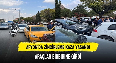 AFYON'DA ZİNCİRLEME KAZA YAŞANDI