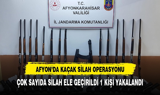 Afyonkarahisar'da kaçak silah operasyonu