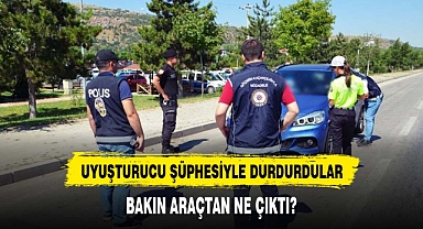 AFYONKARAHİSAR'DA UYUŞTURUCU ŞÜPHESİYLE DURDURDULAR BAKIN ARAÇTAN NE ÇIKTI?