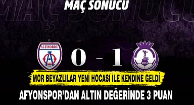 AFYONSPOR'DAN ALTIN DEĞERİNDE 3 PUAN