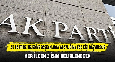 Ak Parti'de Belediye Başkan Aday Adaylığına Kaç Kişi Başvurdu?