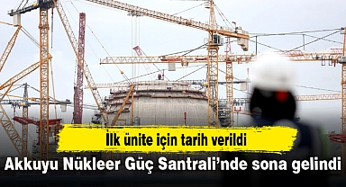 Akkuyu NGS'de sona gelindi: İlk ünite 2025'te devrede