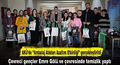 AKÜ’de “Ambalaj Atıkları Azaltım Etkinliği” gerçekleştirildi